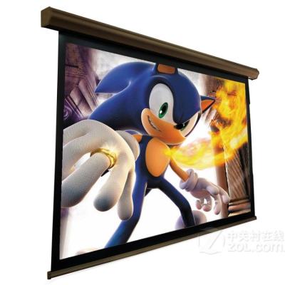 China Electric Gray Auto Matte White Electric Projection Screen for sale