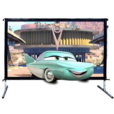 China LEXIN 120inch Outdoor 4:3 Drop Down Fast Fold Screen With PVC Material Front Or Rear Projection Screen for sale