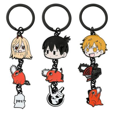 China Promotional local keychains metal man chainsaw wholesalers stores gifts anime and stock ready stock kpop 3d keychains stock number toy for sale