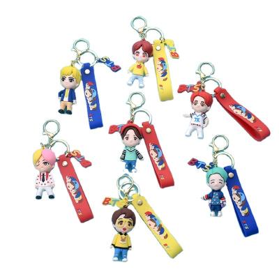 China Wholesalers stores gifts promotional anime new kpop boys 3d keychains local wholesale keychains bangtan and ready running kpop 3d keychains wholesale for sale