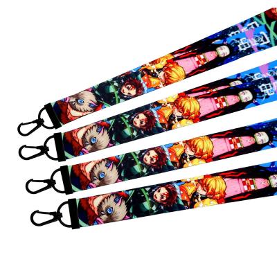 China Wholesale One Piece Hunter Hunter X Dragon Ball Haikyuu Anime Polyester Demon Slayer Lanyards Accessories Cheap for sale