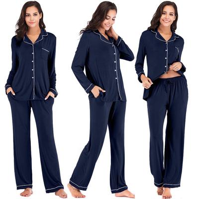 China New Design Custom Women's Sleepwear Solid Comfortable Cotton Pajamas Set QUICK DRY for sale