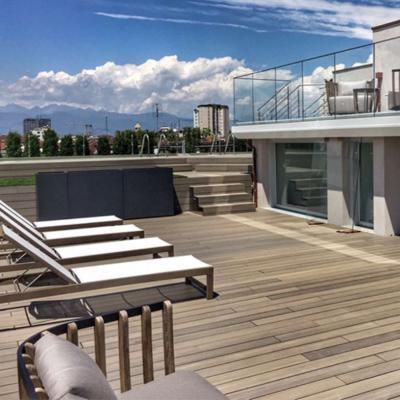 China Recreation Area Traditional Composite Wood Deck Panel Composite Pro-environment Leisure Area Plastic Composite Decking for sale