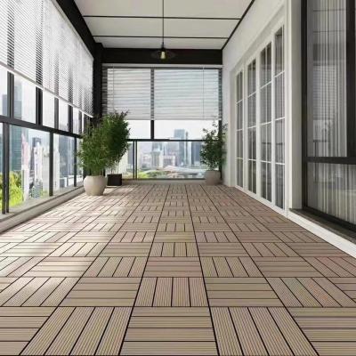 China Traditional Office Balcony Easy Install WPC Decking DIY WPC Flooring DIY WPC Deck Tiles for sale