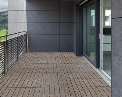 China Suportect Modern Easy Installation Balcony WPC Decking Composite Deck Tiles for sale