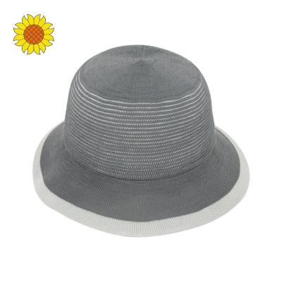 China Character Summer Knitted Polyester Bucket Hat Women Man Beach Golf Designer Hats With Custom Logo for sale