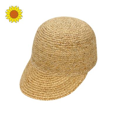 China Summer Unisex Fine Striped Raffia Braid Sun Visor Foldable Packable Hat for sale