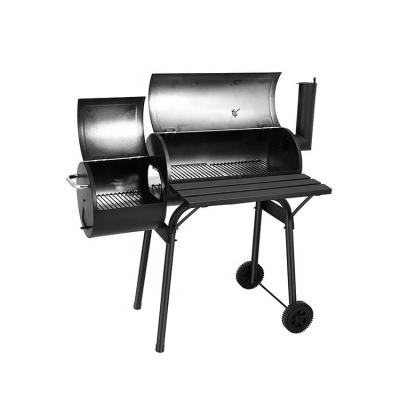 China Large Adjustable Height Cart Charcoal Grill Commercial 3 In 1 Grill With Large Cooking Area for sale