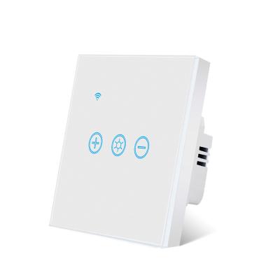 China Smart Life/tuya Smart EU/UK/AU/US Tuya Wifi Smart Dimming Switch Panel Google Home Alexa Voice App Remote Timing Control Glass Button 100-240VAC 150W for sale