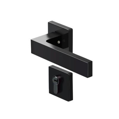 China Modern simple nordic bathroom door slot bedroom style zinc alloy door handle for sale