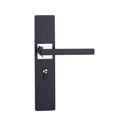 China 2020 modern black modern square cheap interior door lock of door handles of passage and entrance for sale