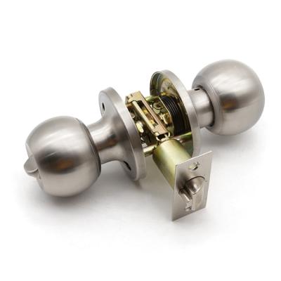 China For Bathroom Bedroom Enchant Stainless Steel Round Tubular Knob Cylindrical Door Lock for sale