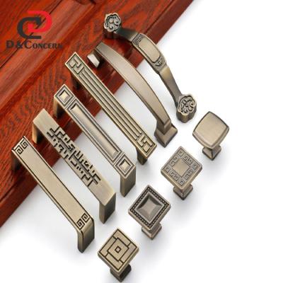 China Home Classic Antique Furniture Handle Chinese Style Furniture Door Handle Wooden Accessories for sale