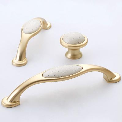 China Most Popular Zinc Alloy Furniture Easy Installation Ceramic Handle And Knobs for sale