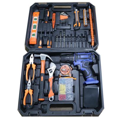 China Household Repair Tool 115 Pcs Tool Kit Wrench Plier Power Drill Home Tool Kits for sale