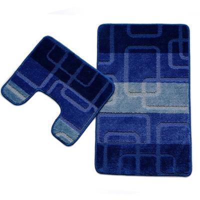 China 2 Pcs Sustainable Bath Mats Anti Slip Bathroom Mat Set 40cm60cm Horizontal Bathroom Scratches Cover for sale