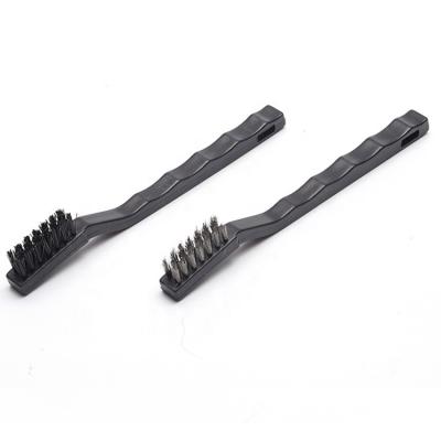 China Wire Wheel Cleaning Brush 2pc Cleaning Steel Wire Brush Mounted Wire Polishing Brush for sale