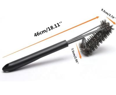 China Free Easily Cleaned Clean Grill Brush Stainless Steel Grill Brush Bristle Grill Brush And Scraper for sale