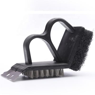 China Easily Cleaned BBQ Cleaner Brush 3 in 1 Grill Brush Plastic Cleaning Brush BBQ for sale