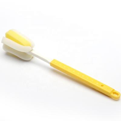 China Sustainable Glass Washer Brush Retractable Plastic Handle Baby Sponge Bottle Brush for sale