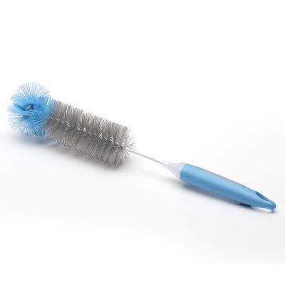 China Baby Milk Bottle Brushes Scrubber Viable Finger Bottle Brush With Nipple Remover for sale