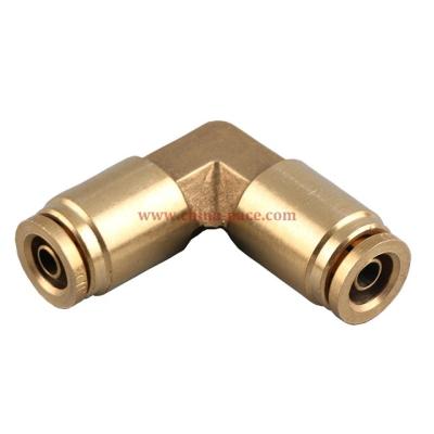 China SAE J844 Tubing Union Elbow , Brass DOT Air Brake Fittings For Nylon Tube OD 1/8