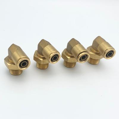 China Machinery Repair Shop Metric Wire Dot Pneumatic Brass Push To Connect Fittings For Truck And Trailer for sale