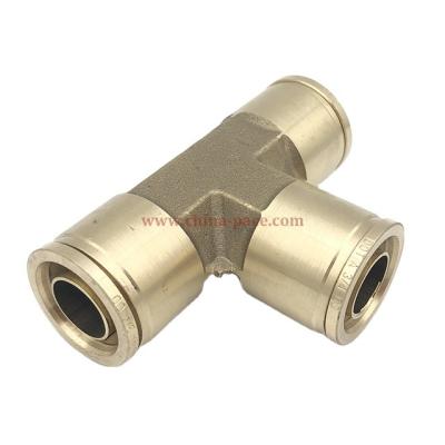 China SAE J844 Tubing 3/4 Inch Tube Equal Tube Equal Union Tee Pneumatic DOT Push-In Fittings Air Brake System for sale