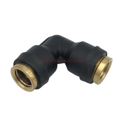 China 5/32 Strong, 1/4, 3/8, 1/2, 5/8, 3/4 OD Compound Union Brake Elbow DOT Push To Connect Air Fittings for sale