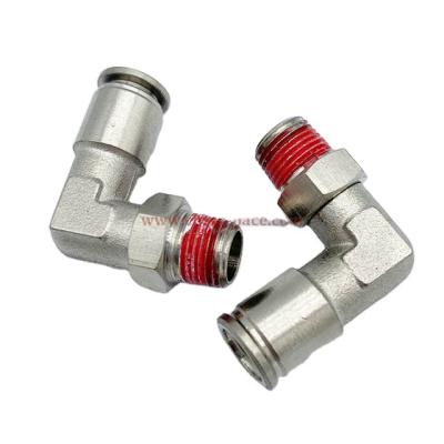 China Factory Push In To Connect Loctite Thread Sealant Swivel 90 Degree Elbow Male Tube Pneumatic Fitting for sale