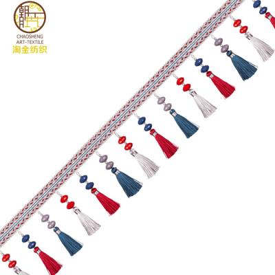 China PL02B curtain beaded curtain tassel fringe for sale