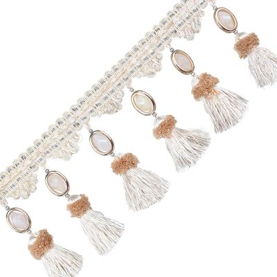 China Wholesale Curtain Tassel Fringe Polyester Yarn Customized Curtain Accessories China Factory for sale