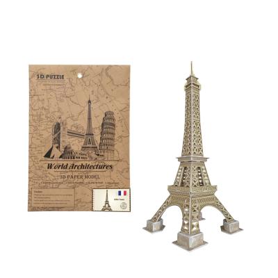 China DIY TOY France Famous Eiffel Tower Building 3d Puzzle DIY Toy for sale