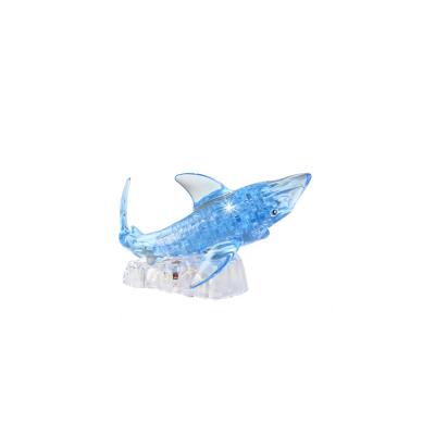 China Gift 3d Plastic Shark DIY Crystal Puzzle Model Toys For Children 2021 for sale