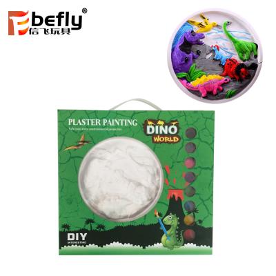 China Upgrade the theme manual plaster dinosaur kids ability gypsum painting toys for children diy for sale