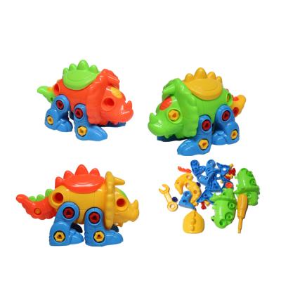 China Develop Children Intelligence Cartoon Triceratops Dinosaur Set Kit Education DIY Toy for sale