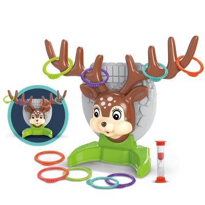 China Plastic Funny Indoor Play Reindeer Ring Toss Game Toy For Kids for sale