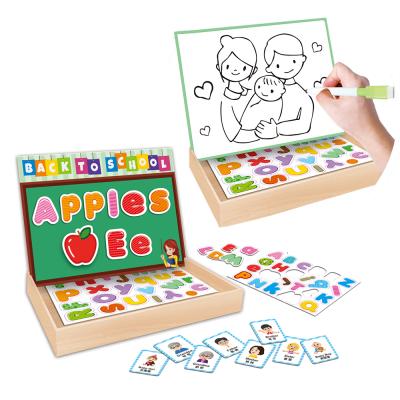 China Drawing Board Plastic Smart Magnetic Alphabet Early Educational Toy with Erasable Pen for sale