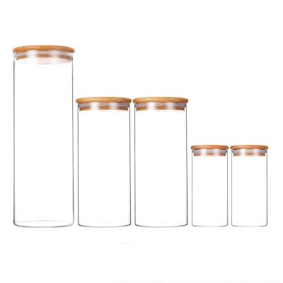 China Sustainable Storage Airtight Glass Jar with Lid for Kitchen Vacuum Storage Jar With for sale