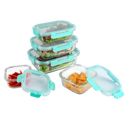 China CLASSIC Portable Food Storage Kids Bento Food Container Kitchen Glass Bento Kids Lunch Box With Lock for sale