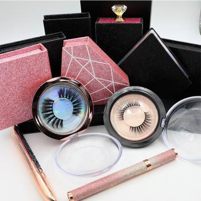 China Wholesale Natural Soft Full Strip Lash Boxes Vendor Fluffy Customized 3D 25mm Mink Eyelashes With Packaging for sale