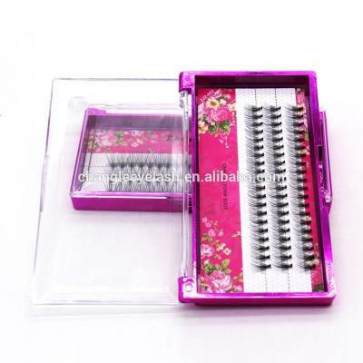 China Korea Long Label Flare Natural Custom Silk Eyelash Extension Individual Eyelash Extension for sale