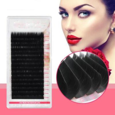 China One Second Eyelash Extension 8-25mm Loop J/B/C/CC/D/DD Natural /Soft Matte Black Private Label Fast Easy Fan for sale