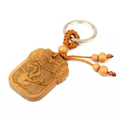 China China wood carved zodiac pendant monkey for sale