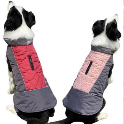 China New Design Fashion Thick Padded Reflective Reversible Jacket Waterproof Windproof Stored Warm Coat Winter Dog Dog for sale