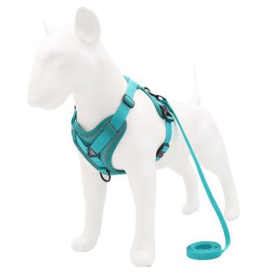 China Promotional Price Padded 3M Reflective Pet Vest Mesh Padding No Slack Pull Front Range Dog Harness Leash for sale