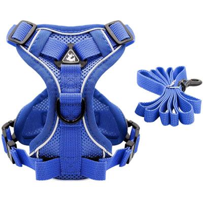 China Wholesale 3M Reflective Pet Vest Mesh Padding Soft Traction Manufacturer Padded Custom Dog Pet Harness Set No for sale