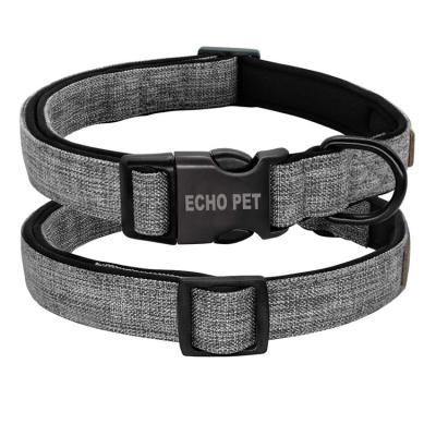 China Supplier Wholesale DETACHED Dog Collar Adjustable Reflective Fabric Padded Custom for sale