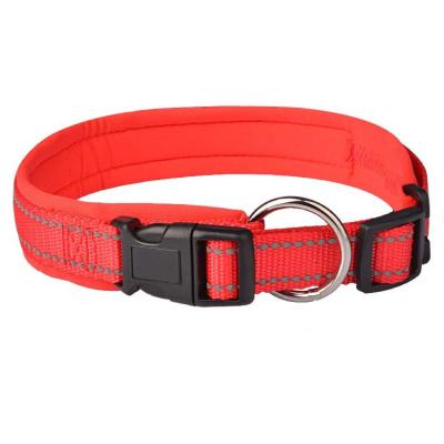 China Wholesale Adjustable Reflective Waterproof Neoprene Padded Nylon Luxury Pet Collar for sale