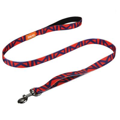 China Custom Factory Price Patterns Traffic Padded Two Handles Adjustable Nylon Dog Leash for sale